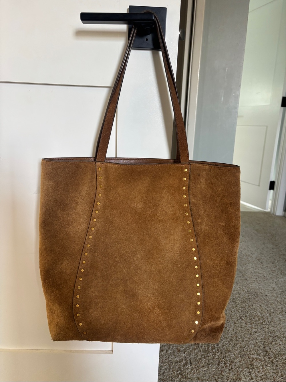 Madewell Brown Suede Studded Tote Bag - Women